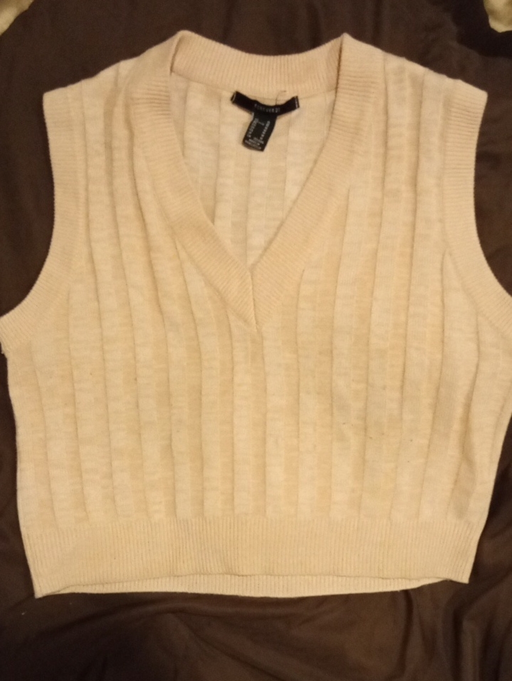 Forever 21 Pink Ribbed V-Neck Tank Sweater Vest